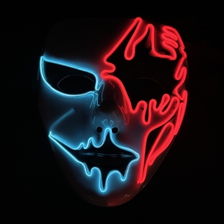 LED maske med rødt og blåt lys
